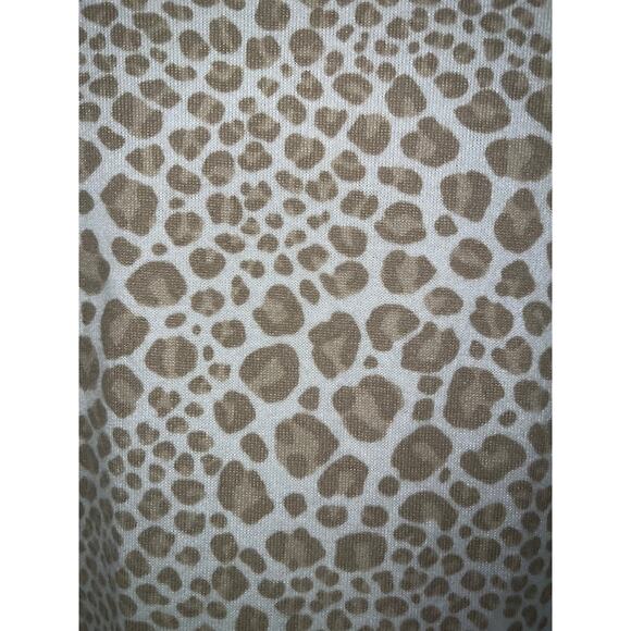 2X Vegan Cashmere Snow Leopard Ultra Soft SWEATER Mockneck Emily Daniels NEW - Picture 2 of 7